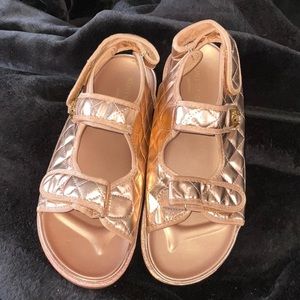 NWOT Kurt Geiger London Rose Gold Dad Sandal Size 43 US 11